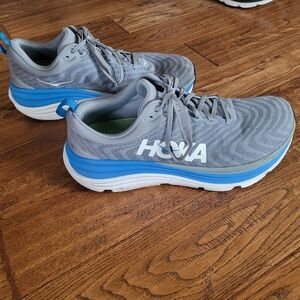 Hoka Gaviota 5 Mens Size 13 EE Limestone/Diva Blue Athletic Shoe